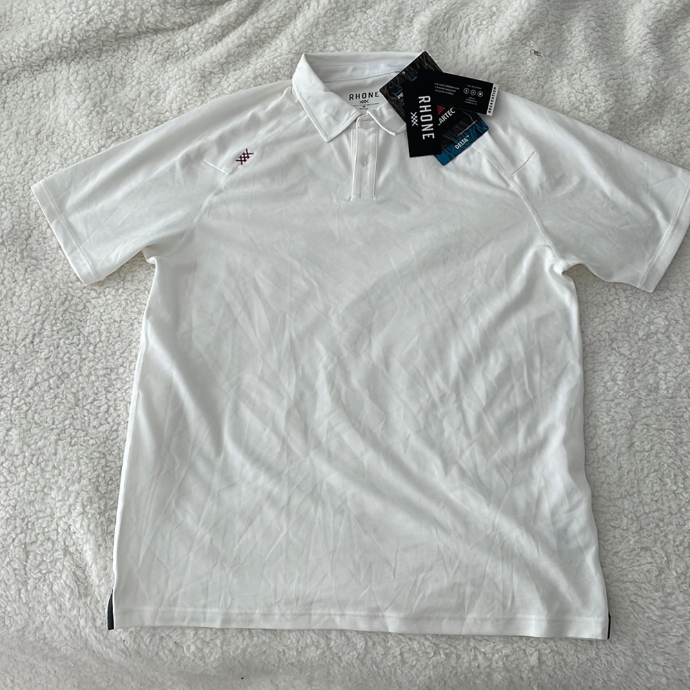 New with tags Mens Rhône Delta Polo in White size Medium
